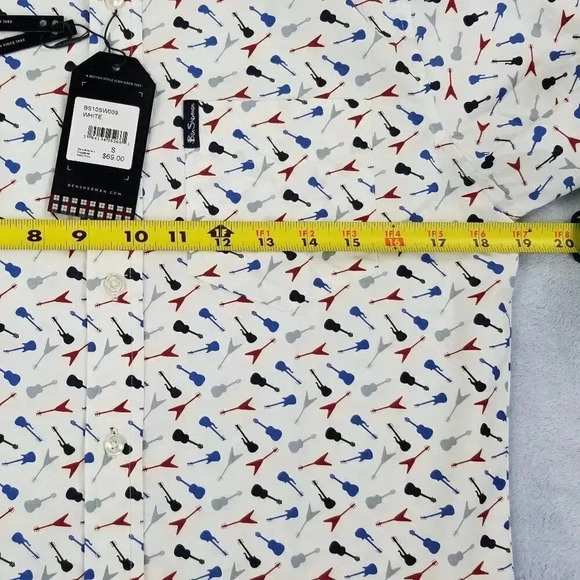 Ben Sherman Logo Tag Soho Slim Stretch Fit Guitar - Picture 3 of 9